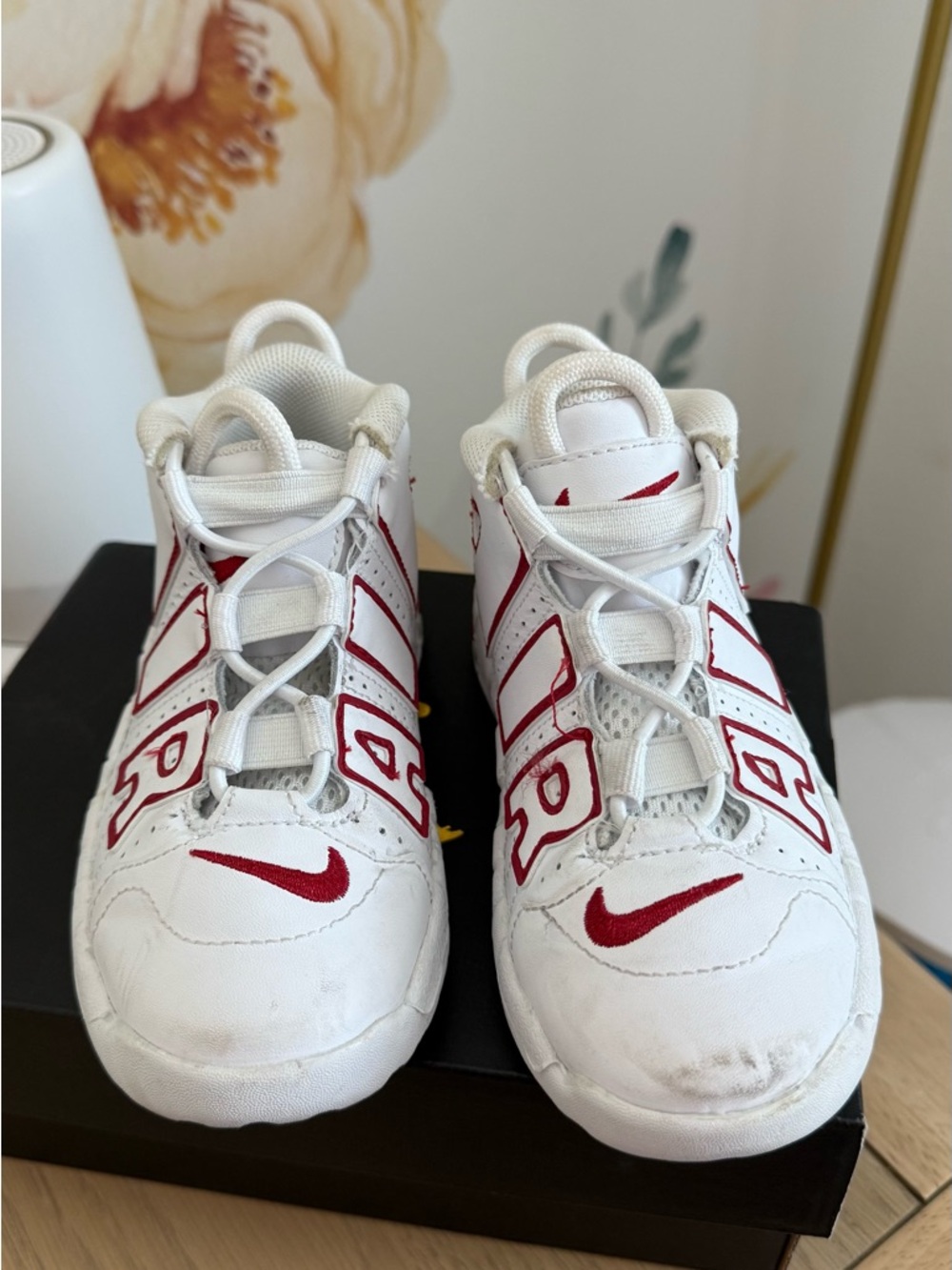 Nike White and Red Kids' Air Sneakers